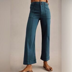 NWT! Anthropologie The Skipper Seamed High-Rise Crop Wide-Leg Pants by Pilcro 🐢